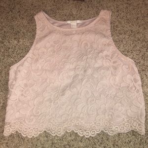 Lace, light pink, Forever 21 semi-crop